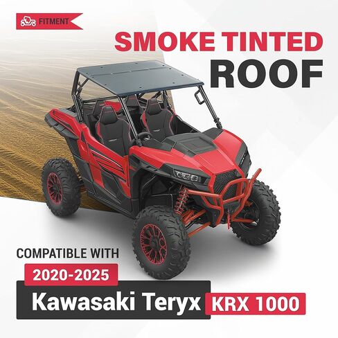 HECASA Hard Roof Top Compatible with 2020-2025 Kawasaki Teryx KRX 1000 Polycarbonate Smoke Tinted Top Roof in Saudi Arabia