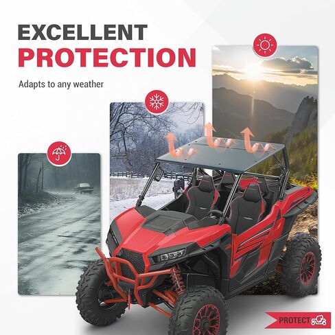 HECASA Hard Roof Top Compatible with 2020-2025 Kawasaki Teryx KRX 1000 Polycarbonate Smoke Tinted Top Roof in Saudi Arabia