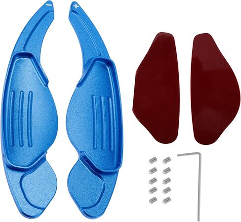 1 Pair Blue Aluminum Alloy Steering Wheel Paddles Shift Extensions Interior Accessories for Land Rover Discovery Sport 2016-2019 in Saudi Arabia