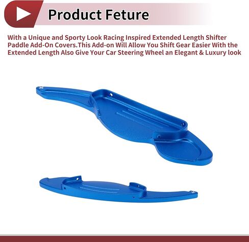 1 Pair Blue Aluminum Alloy Steering Wheel Paddles Shift Extensions Interior Accessories for Land Rover Discovery Sport 2016-2019 in Saudi Arabia