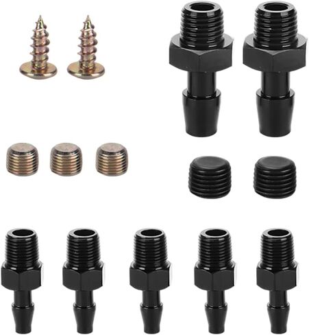 مجموعة مشعب فراغ عالمية - منافذ NPT مقاس 5 × 1/8 بوصة وواجهات NPT مقاس 1/2 بوصة - كتلة تفريغ من الألومنيوم باستخدام الحاسب الآلي لتعزيز التوربو وبوابة النفايات وأنظمة الوقود in Saudi Arabia