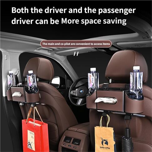 Car Organizer Back Seat, Multi-Pocket Backseat Car Organizer for Car Storage and Organization, Universal Car Seat Back Organizer， car tissue holder，for Travel, Family & Daily Use (BLACK) in Saudi Arabia