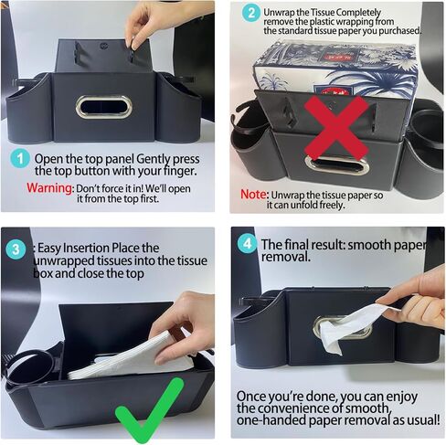 Car Organizer Back Seat, Multi-Pocket Backseat Car Organizer for Car Storage and Organization, Universal Car Seat Back Organizer， car tissue holder，for Travel, Family & Daily Use (BLACK) in Saudi Arabia