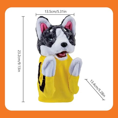 قطعتان من دمية يد الكلب كونغ فو هاسكي، دمية ملاكمة تفاعلية ناعمة وصوتية، ألعاب ملاكمة هاسكي قطيفة قابلة للغسل للأطفال الصغار، دمى حيوانات in Kuwait