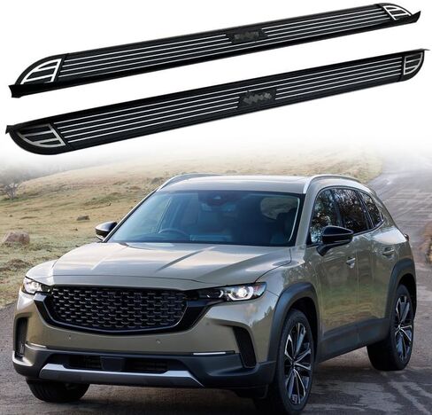 2 قطعة لوحات الجري قضبان الخطوة يناسب مازدا CX-50 2022 2023 2024 2025 لوحة تشغيل ثابتة خطوة جانبية (مع الأقواس) in Saudi Arabia