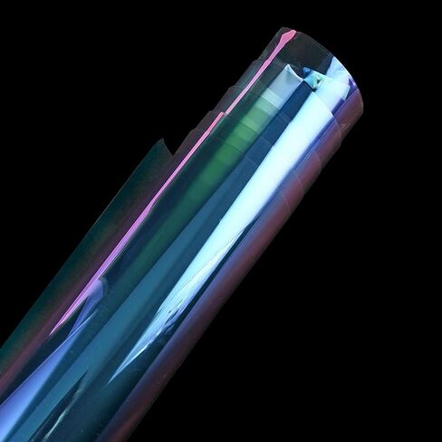 طبقة تظليل نافذة السيارة 19.7 بوصة × 9.84 قدم، التحكم في حرارة الزجاج الأمامي، حجب الأشعة فوق البنفسجية للحماية من الشمس، طبقة خصوصية مضادة للوهج VLT 65% الحرباء الأرجواني والأزرق والأحمر in Kuwait