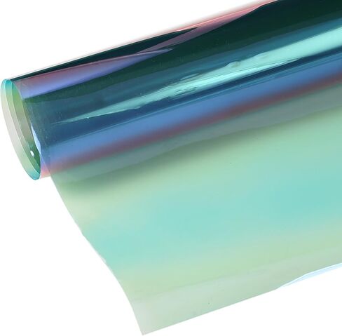 طبقة تظليل نافذة السيارة 19.7 بوصة × 9.84 قدم، التحكم في حرارة الزجاج الأمامي، حجب الأشعة فوق البنفسجية للحماية من الشمس، طبقة خصوصية مضادة للوهج VLT 65% الحرباء الأرجواني والأزرق والأحمر in Kuwait