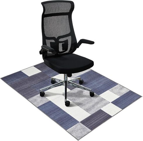 سجادة كرسي المكتب، سجادة كراسي مقاس 91.44 سم × 112.7 سم للأرضيات الصلبة، سجادة مكتب بحافة قفل قوية، واقيات أرضية للكراسي ذات ظهر مضاد للانزلاق، سجادة أرضيات مكتبية قابلة للغسل في الغسالة in Kuwait