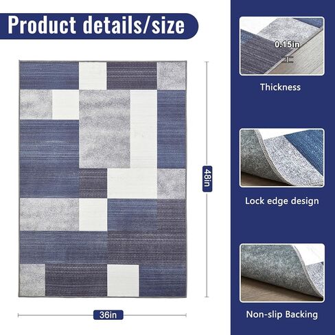 سجادة كرسي المكتب، سجادة كراسي مقاس 91.44 سم × 112.7 سم للأرضيات الصلبة، سجادة مكتب بحافة قفل قوية، واقيات أرضية للكراسي ذات ظهر مضاد للانزلاق، سجادة أرضيات مكتبية قابلة للغسل في الغسالة in Kuwait