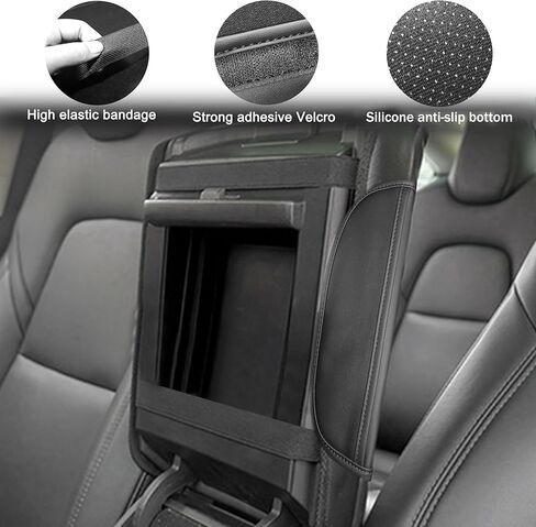غطاء وحدة التحكم المركزية بسمك 1.2 بوصة من SENSHINE لملحقات Honda CRV 2023 2024 2025 2026 غطاء وحدة التحكم الوسطى غطاء جلدي لمسند الذراع وغطاء وسادة وسادة مع جيوب داخلية (غرزة سوداء) in Saudi Arabia