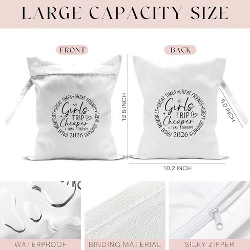 zcyxuuw 2 Pcs Wet Bag, Wet Dry Bag, Wet Bag for Swimsuit, Travel, Beach, Pool, Diapers, Dirty Yoga Gym Clothes, Toiletries, Makeup Bag, Boho Heart D?or Romantic Gifts for Birthday Wedding. in Kuwait
