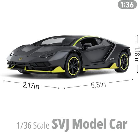 SASBSC Lamb SVJ Toy Cars for Boys Age 3-12 1/36 Small Diecast Metal Model Car Toys with Light and Sound Pull Back Sport Car for 3+ Years Old Kids Birthday (Green) in Kuwait