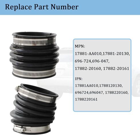 AUCERAMIC 696-724 696-047 خرطوم دخول الهواء مع المشابك مناسب 2002 2003 لكزس ES300 2004-2006 لكزس ES330 RX330 3.0L 3.3L V6 GAS DOHC استبدال #17881-AA010 in Saudi Arabia