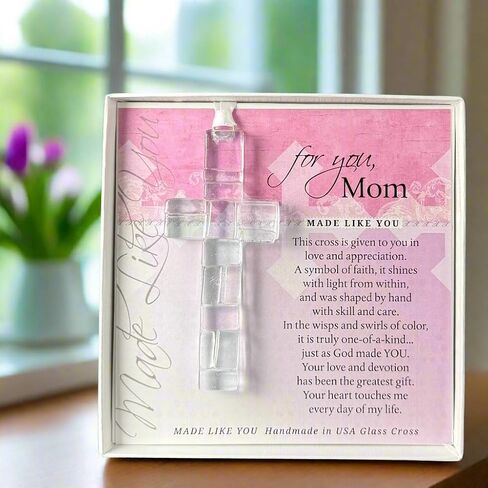 Sentimental Gift for Daughter - Handmade Clear Mosaic Cross With Poem in Kuwait