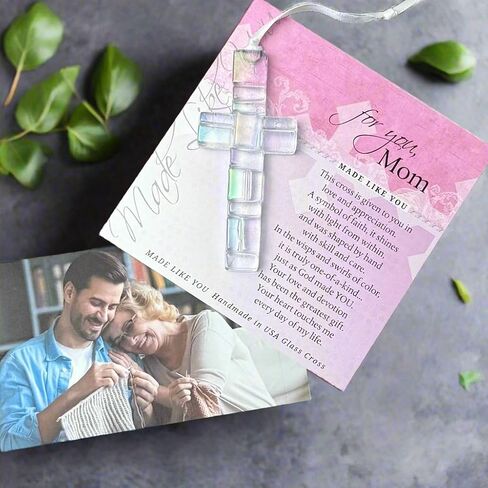 Sentimental Gift for Daughter - Handmade Clear Mosaic Cross With Poem in Kuwait