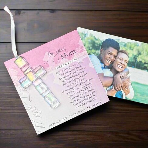 Sentimental Gift for Daughter - Handmade Clear Mosaic Cross With Poem in Kuwait