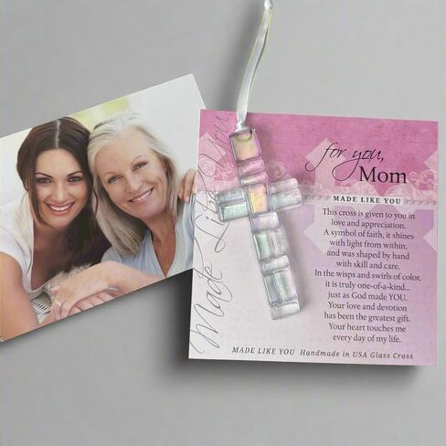 Sentimental Gift for Daughter - Handmade Clear Mosaic Cross With Poem in Kuwait