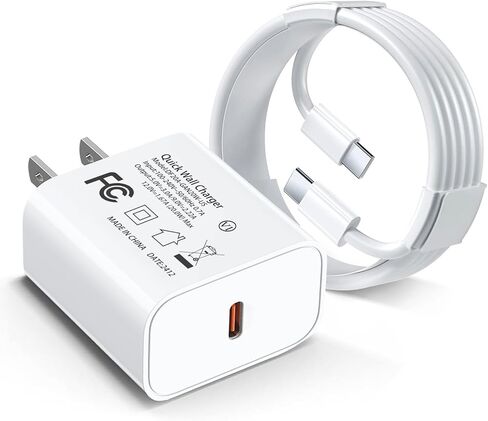 USB C Wall Charger Block 20W,PD Fast Charging Type C Charger Block with USB C & USB A Dual Ports,Fast Charging Blocks Plug,Compatible with iPhone 14/15/16/17 Pro Max,Samsung Galaxy,iPad Pro in Saudi Arabia