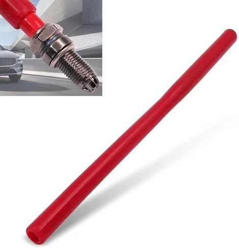 Broken Spark Plug Extractor Tool, Spark Plug Removal Tool Rubber Rods (11.69In/297mm), Suitable for All Vehicle Models (Red) in Saudi Arabia