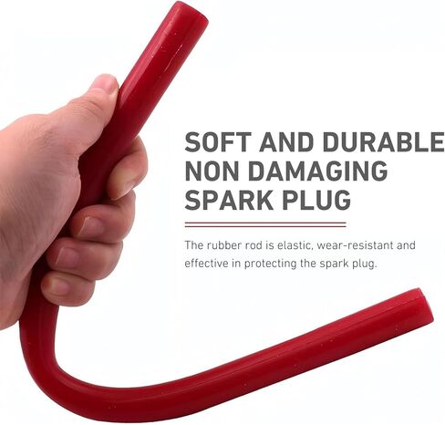 Broken Spark Plug Extractor Tool, Spark Plug Removal Tool Rubber Rods (11.69In/297mm), Suitable for All Vehicle Models (Red) in Saudi Arabia