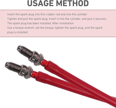 Broken Spark Plug Extractor Tool, Spark Plug Removal Tool Rubber Rods (11.69In/297mm), Suitable for All Vehicle Models (Red) in Saudi Arabia