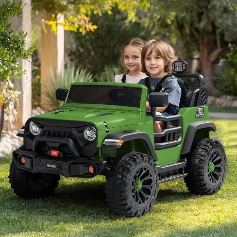 2 Seater Ride on Car Toy, 24V 4WD Electric Car for Kids 4-8 with Remote Control, 4x200W Motors, Capacity 150 lb - Hot Pink in Saudi Arabia