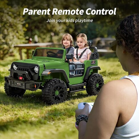 2 Seater Ride on Car Toy, 24V 4WD Electric Car for Kids 4-8 with Remote Control, 4x200W Motors, Capacity 150 lb - Hot Pink in Saudi Arabia