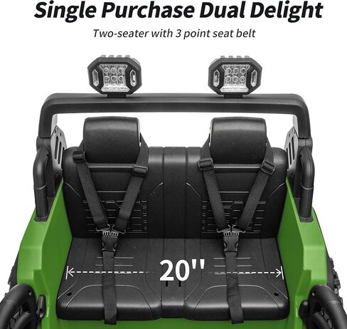 2 Seater Ride on Car Toy, 24V 4WD Electric Car for Kids 4-8 with Remote Control, 4x200W Motors, Capacity 150 lb - Hot Pink in Saudi Arabia