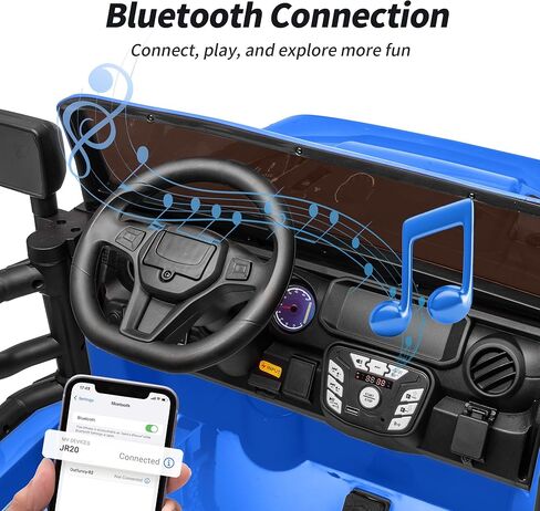 لعبة سيارة ركوب بمقعدين، سيارة كهربائية 24 فولت 4WD للأطفال 4-8 مع جهاز تحكم عن بعد، محركات 4x200 واط، سعة 150 رطل - وردي فاقع in Kuwait