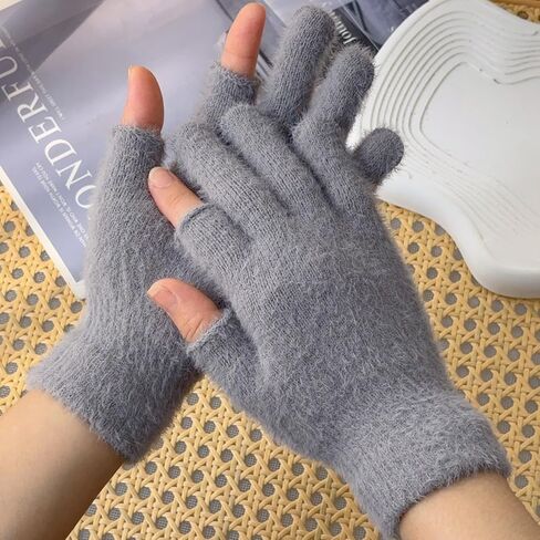 Unisex Cold Weather Gloves Winter Warm Two Finger Glove Touchscreen Thermal Windproof Waterproof Cold Weather Gloves in Saudi Arabia