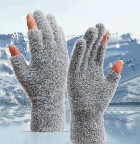 Unisex Cold Weather Gloves Winter Warm Two Finger Glove Touchscreen Thermal Windproof Waterproof Cold Weather Gloves in Saudi Arabia