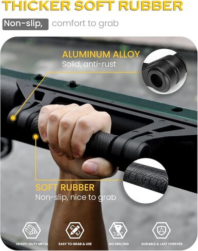 مقابض حمل ألومنيوم مطورة متوافقة مع Ford Bronco 2021-2025 2/4 باب ناعم وصلب، نمط خط محيطي ومقبض معدني أكثر سمكًا لملحقات برونكو الداخلية (المقعد الأمامي والخلفي) in Kuwait