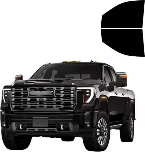 مجموعة ألوان كربون نانو مسبقة القطع لشاحنة GMC Sierra 2500 4 DR 2019-2025 للسائق والركاب التي تعمل بنظام Windows مقطوعة لتناسب نظام Windows الخاص بك.. (35% الكل) in Kuwait