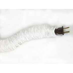Snow Lamp Cord Cover Faux Silk 9 ft long White in Saudi Arabia