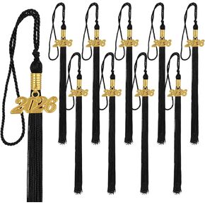 10 قطع من شرابات التخرج لعام 2026 مع دلايات سنة ذهبية لإكسسوارات قبعة التخرج (كستنائي) in Kuwait