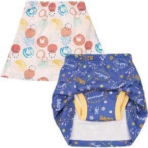 MooMoo Baby Girls Potty Training Underwear 2 Packs Cotto Diaper Skirt for Potty Training Absorbent in Kuwait