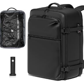 حقيبة ظهر SUOCO للسفر مع مضخة كهربائية محمولة، حقيبة ظهر للسفر بختم ضغط بسعة 60 لتر مع نظام تفريغ الهواء، حقيبة أمتعة للسفر، أسود in Kuwait