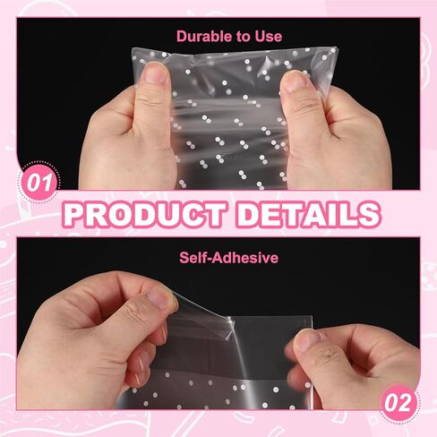 uxcell 100 Pcs Cellophanes Bags with 100 Pcs Stickers, 5.9 x 4 Inch Self-Adhesive Cookies Treat Bags with Seal Resealable Gift Wrap for Packaging Candy Goodie Favors Gift Giving, Clear in Saudi Arabia