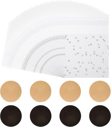 uxcell 100 Pcs Cellophanes Bags with 100 Pcs Stickers, 5.9 x 4 Inch Self-Adhesive Cookies Treat Bags with Seal Resealable Gift Wrap for Packaging Candy Goodie Favors Gift Giving, Clear in Saudi Arabia
