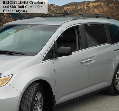 BRIGHTLINES Crossbar + Roof Side Rail Combo Replacement for 2018 2019 2020 2021 2022 2023 2024 2025 Honda Odyssey in Saudi Arabia