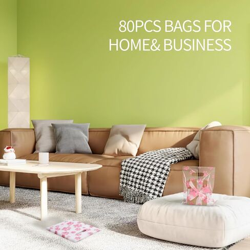 سيلا 80 قطعة من أكياس الهدايا البلاستيكية المطبوعة بمخالب الكلب، أكياس هدايا للكلاب مقاس 9 × 12 بوصة لتفضلات حفلات أعياد ميلاد الكلاب، وبيع الهدايا المصنوعة منزليًا وتغليف التجزئة للأعمال (وردي شفاف) in Kuwait