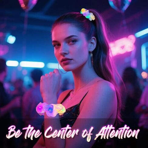 8 قطع من ربطات الشعر المضيئة، 3 أوضاع للتوهج، إكسسوارات شعر للنساء والفتيات، لوازم الحفلات المتوهجة في الظلام لحفلات أعياد الميلاد والحفلات الموسيقية in Kuwait