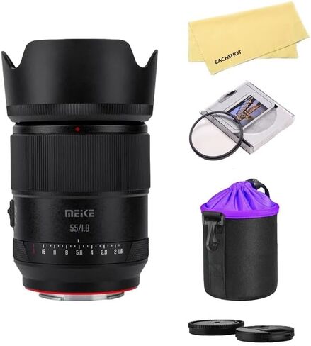 Meike 85mm F1.8 التركيز التلقائي المتوسط ​​المقربة STM (محرك متدرج) عدسة صورة كاملة الإطار متوافقة مع كاميرات Sony E-Mount عديمة المرآة A7 A7R A74 A7R4 A7C A7III A7RII A7RIII A7SIII A7SII A9، إلخ in Saudi Arabia