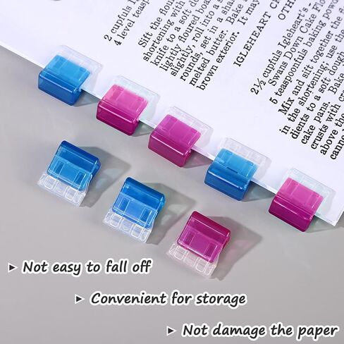 10Pcs Paper Clips, Plastic Binder Clips Paperclips with Multiple Colors, Portable Paper Clamps for Organizing Office Document in Saudi Arabia