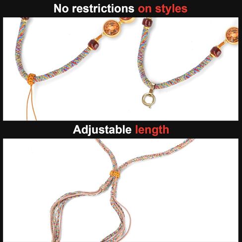 Vovo Tibetan Handcrafted Pendant Cord Thangka Pendant Chain Decorative Necklace DIY Adjustable Necklace Gift Box Set for Men/Women Spiritual Gift B-02 in Saudi Arabia
