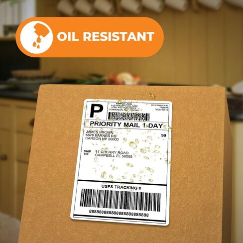 ملصقات حرارية مباشرة مقاس 4000-4 × 6 بوصة، مع خط مثقوب للطابعات الحرارية - متوافقة مع طابعة Zebra & Rollo (4000) in Saudi Arabia
