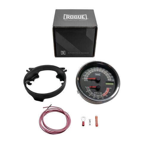 Rogue Motorcycle Speedometer/Tachometer Gauge Kit Fits 1996-2003 Harley Davidson FXST, FLST, FXDWG, FLHR Softail Models - 120 MPH - 8,000 RPM - Digital Odometer - Plug & Play - 4-1/4" Diameter in Saudi Arabia