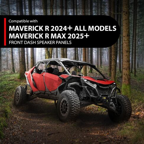 لوحات سماعات ANDPLAY Front Dash مقاس 6.5 بوصة متوافقة مع جميع الموديلات Can-Am Maverick R 2024+، تناسب Can-Am Maverick R Max 2025+ أسود in Saudi Arabia