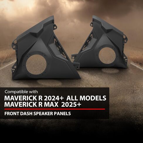 لوحات سماعات ANDPLAY Front Dash مقاس 6.5 بوصة متوافقة مع جميع الموديلات Can-Am Maverick R 2024+، تناسب Can-Am Maverick R Max 2025+ أسود in Saudi Arabia