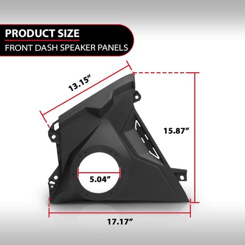 لوحات سماعات ANDPLAY Front Dash مقاس 6.5 بوصة متوافقة مع جميع الموديلات Can-Am Maverick R 2024+، تناسب Can-Am Maverick R Max 2025+ أسود in Saudi Arabia